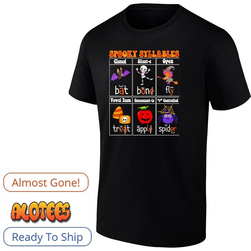 Spooky Syllables Teacher Halloween Shirt
