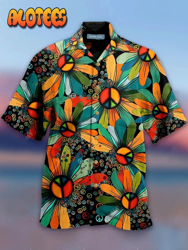 Sunflower Hippie Hawaiian Shirt