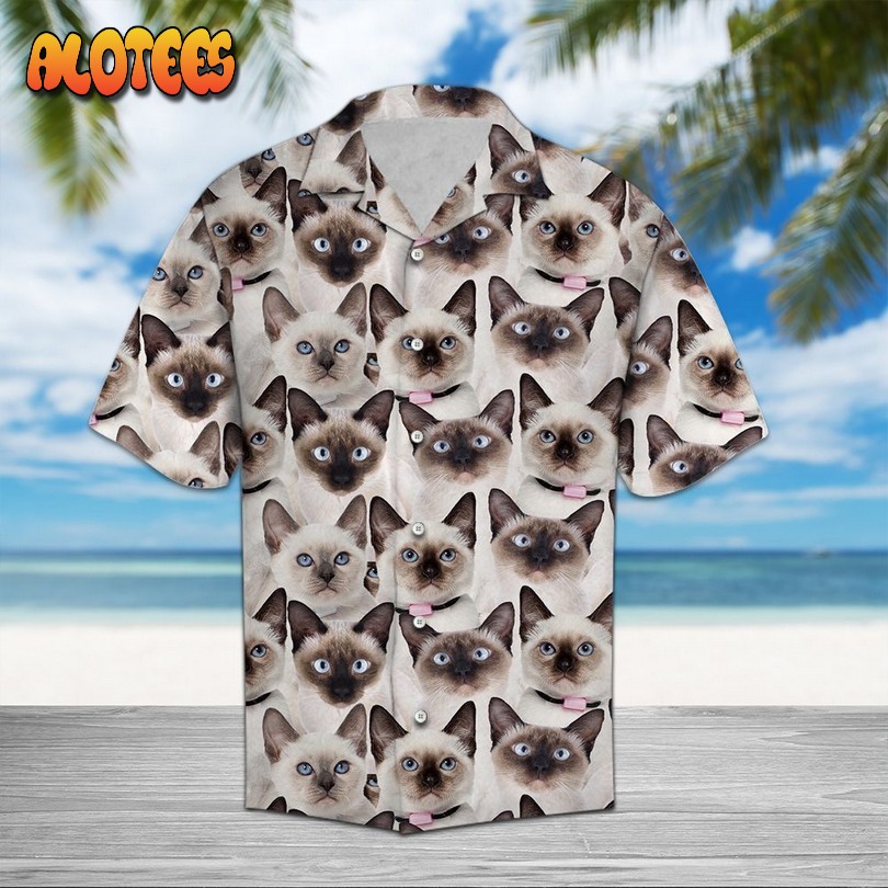 Thai Cat Gray Fashion Hawaiian Shirt